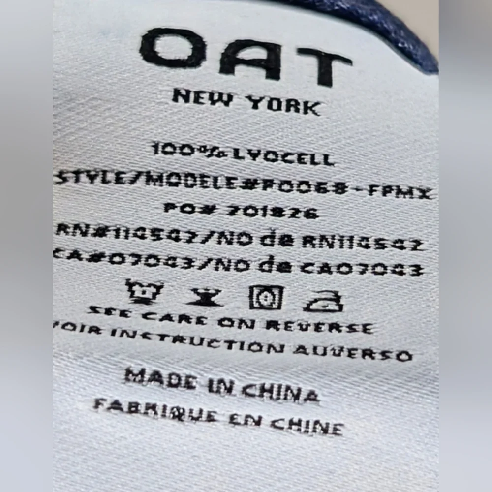 OAT New York Jeans Palazzo Wide Leg Blue Chambray Denim Size 4/27 - Picture 5 of 5